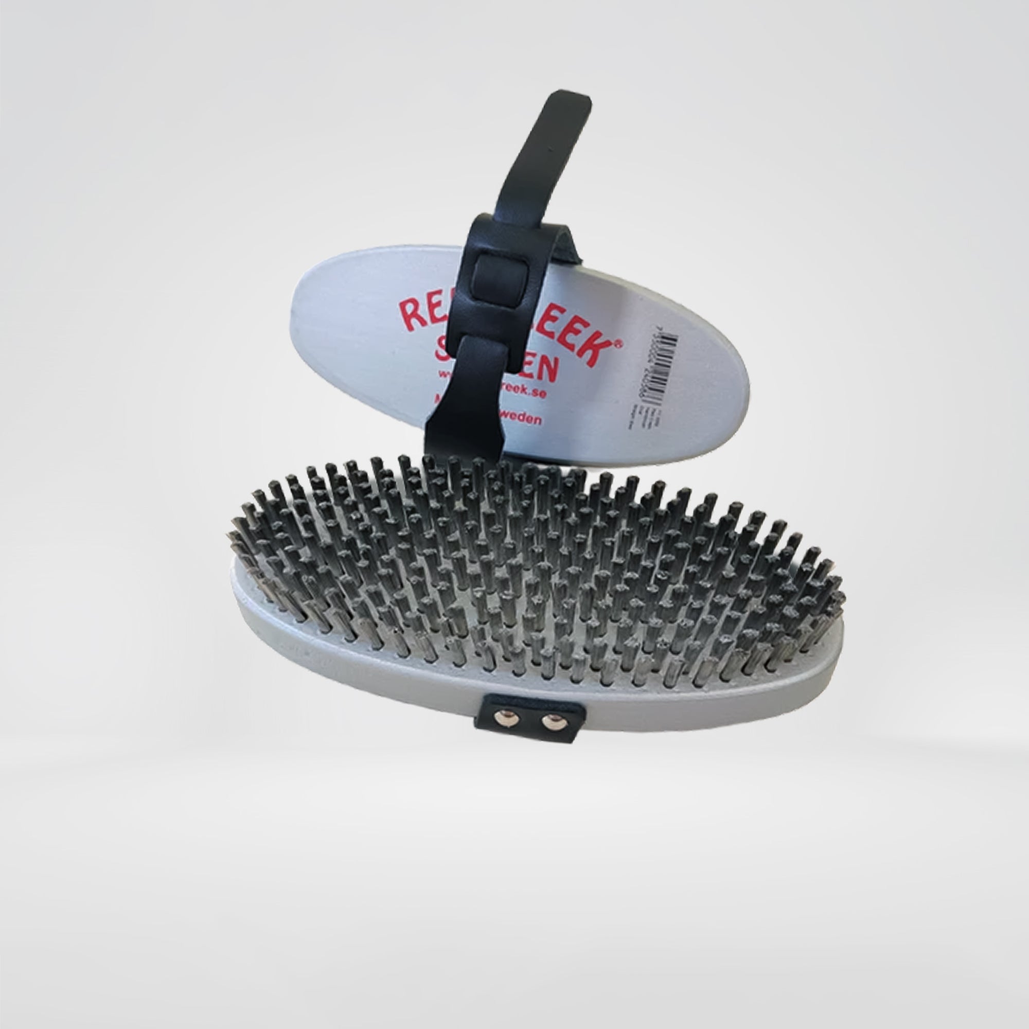 Racing Silver Steel Fine Straight Oval Hand Brush 75x170mm