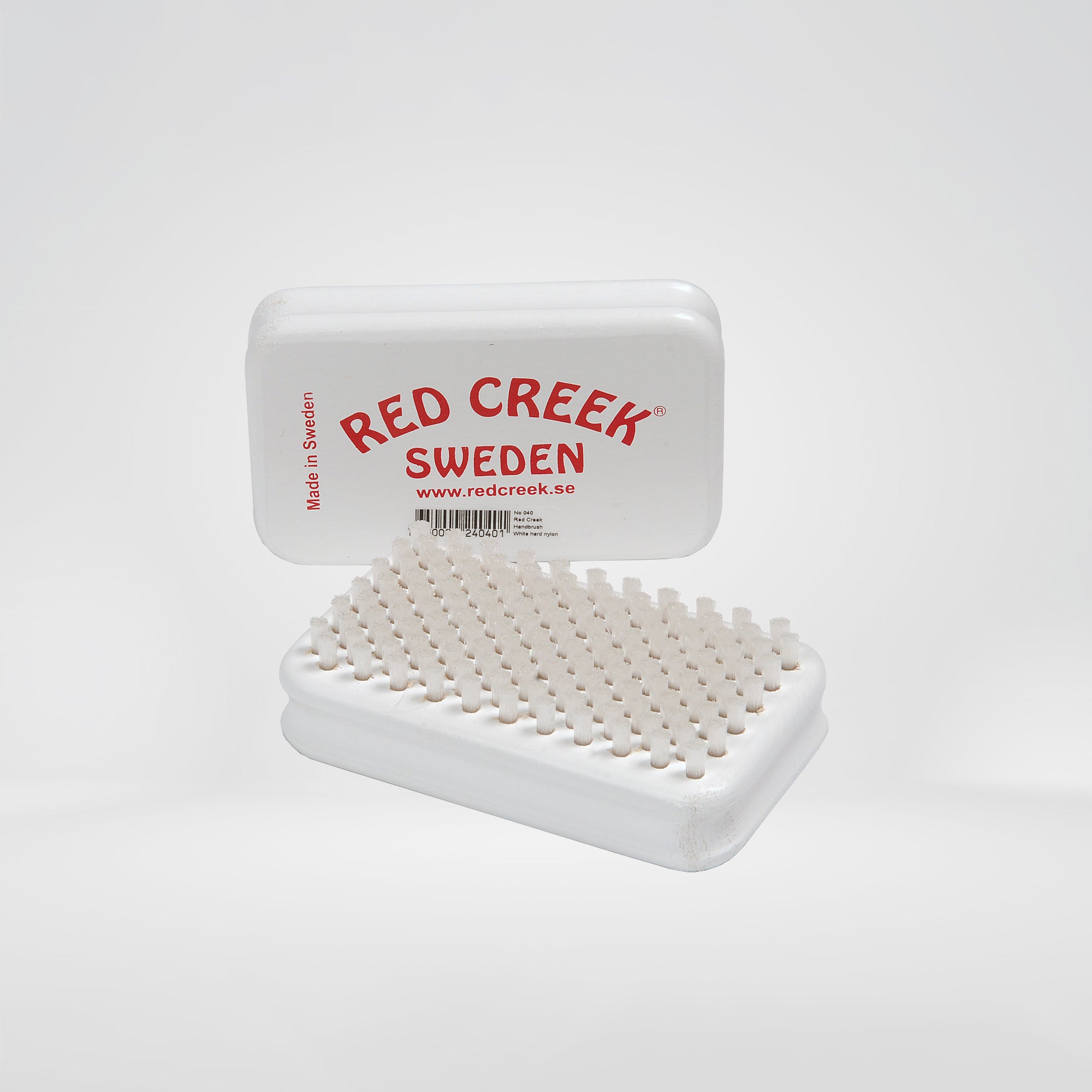 RED CREEK - 2040 White Hard Hand Brush - Ski Waxing Tool - Front