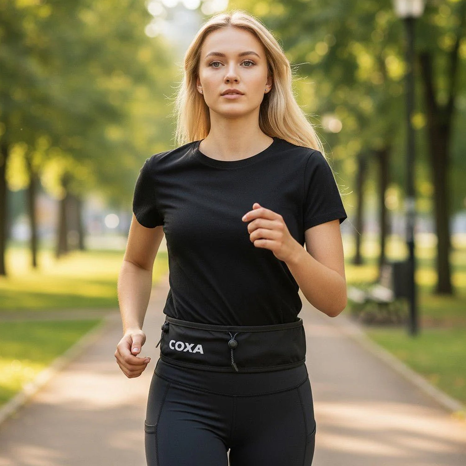 COXA Mara - Waist  Running Band - Front view woman