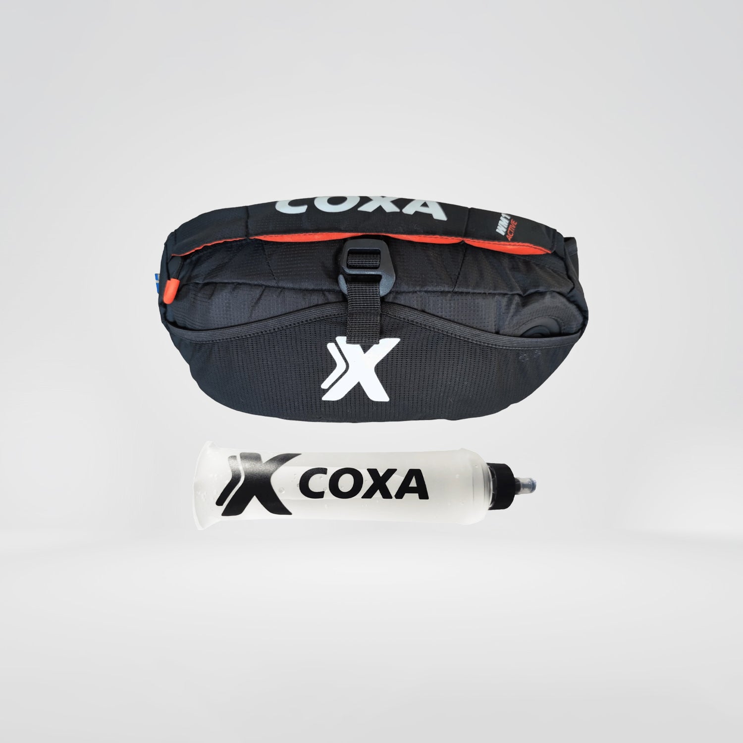 CoXa WM1 Active Drink belt With 1L Soft Flask - Back view with Soft lask
