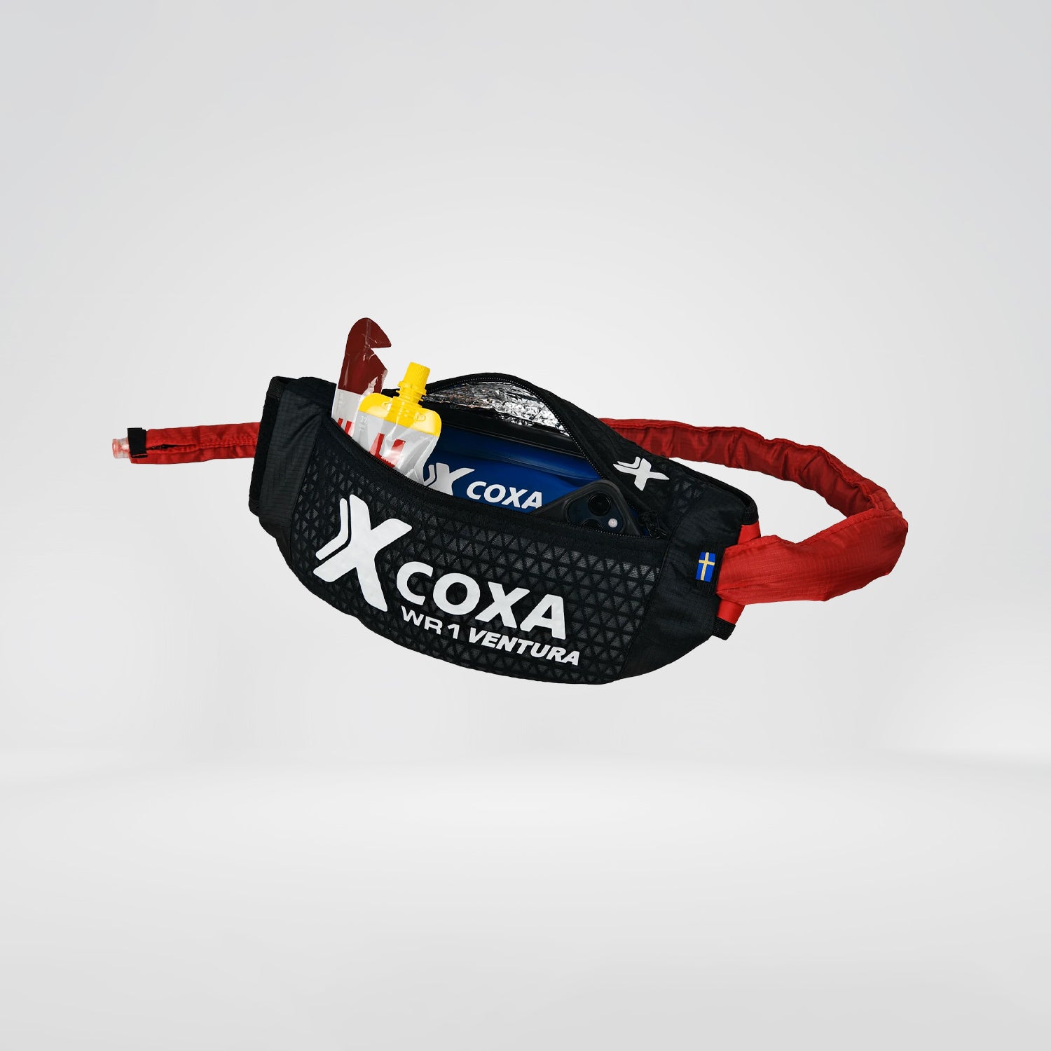 CoXa WR1 Ventura Race Light Drink belt - Color Black Red - View open